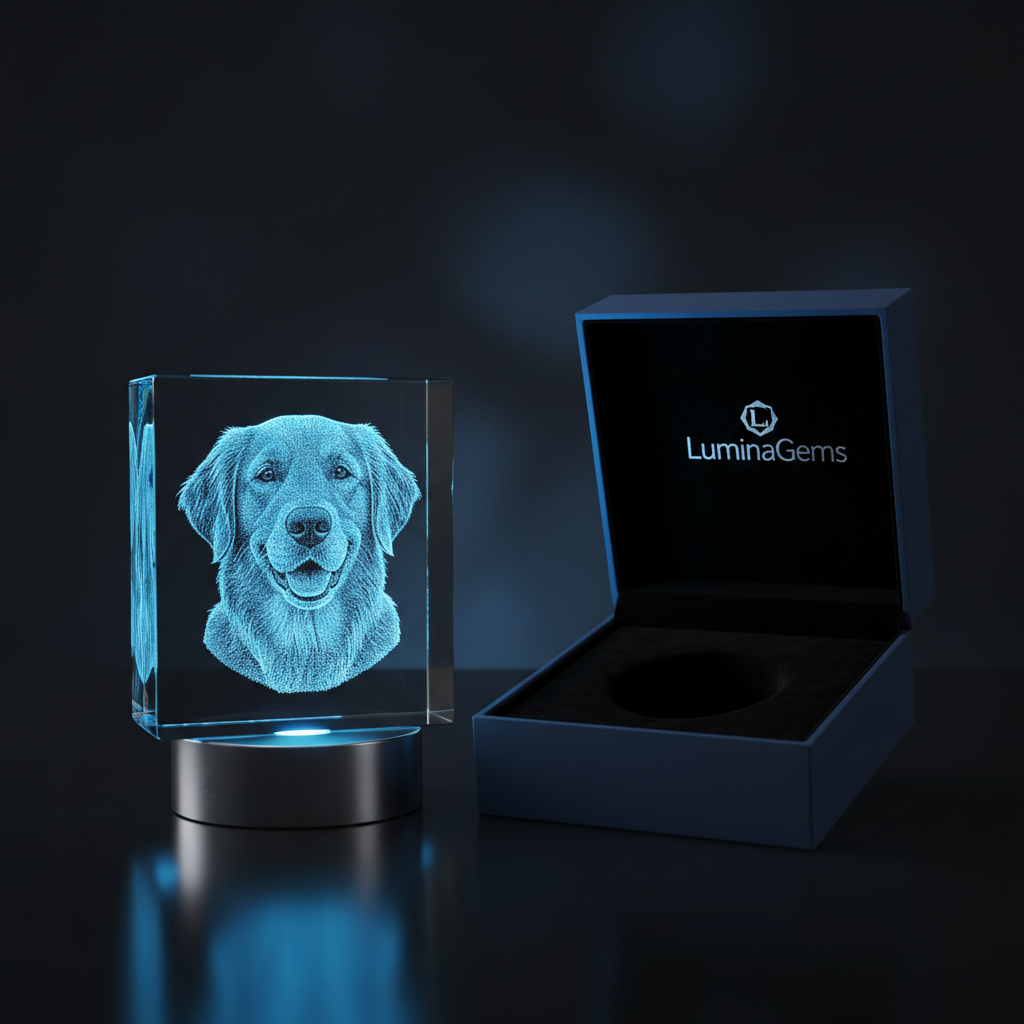 Custom Crystal Pet Portrait