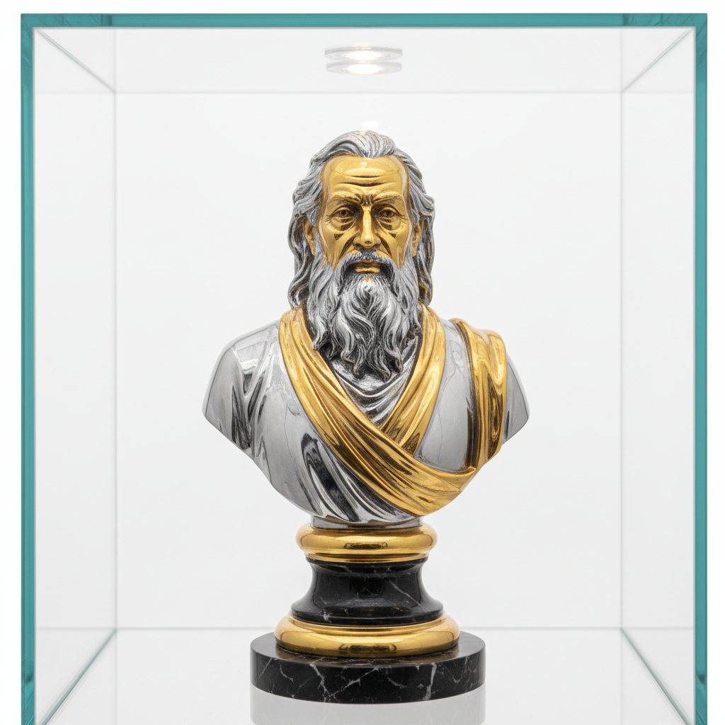Metal alloy portrait sculpture – small decorative figurine