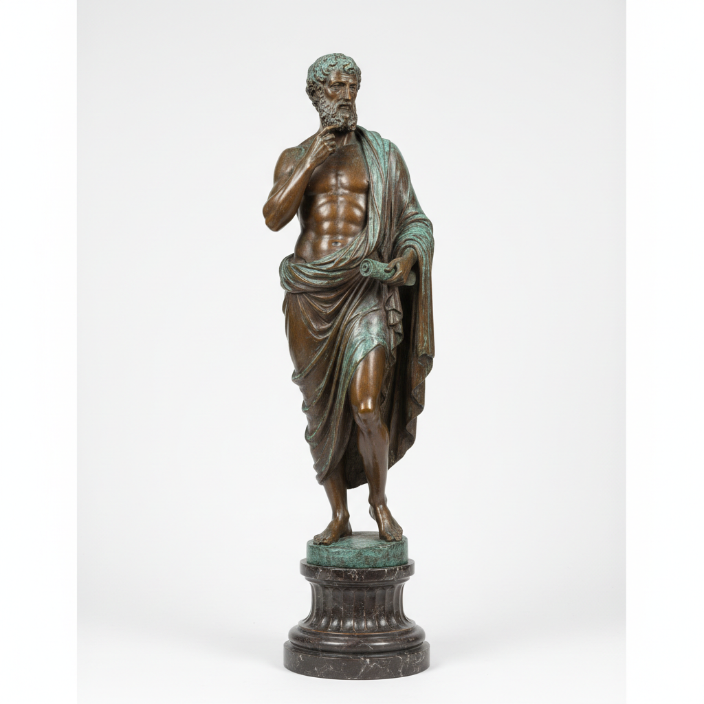 Bronze full-body portrait sculpture – medium display