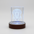 Custom crystal inner engraving pet portrait