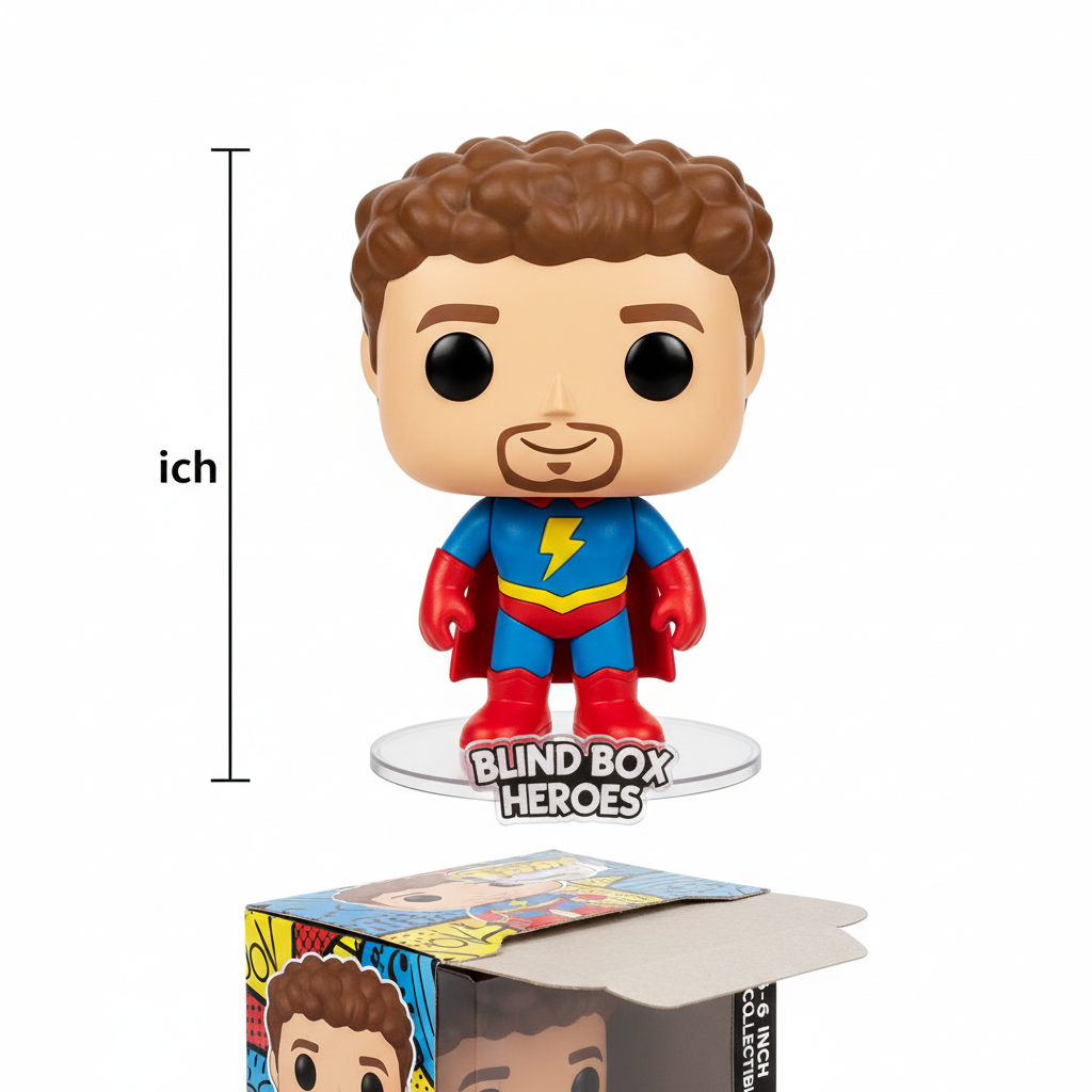 Small custom plastic portrait figurine – blind box collectible