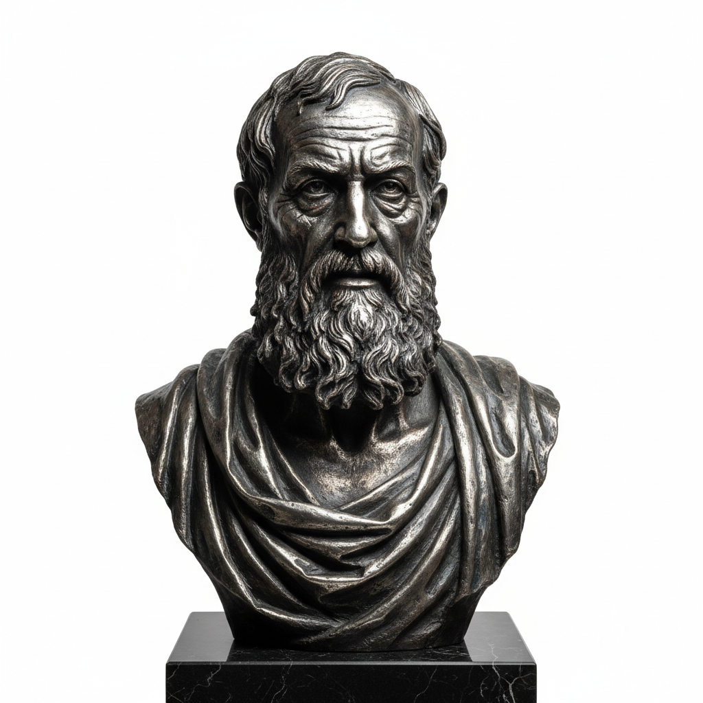 Metal alloy portrait sculpture – large premium display