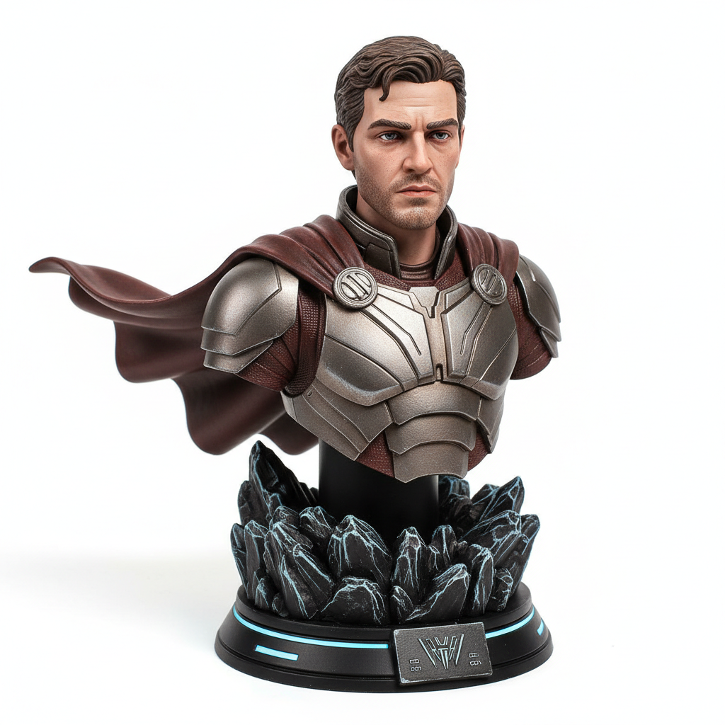 Premium plastic portrait action figure – collector display