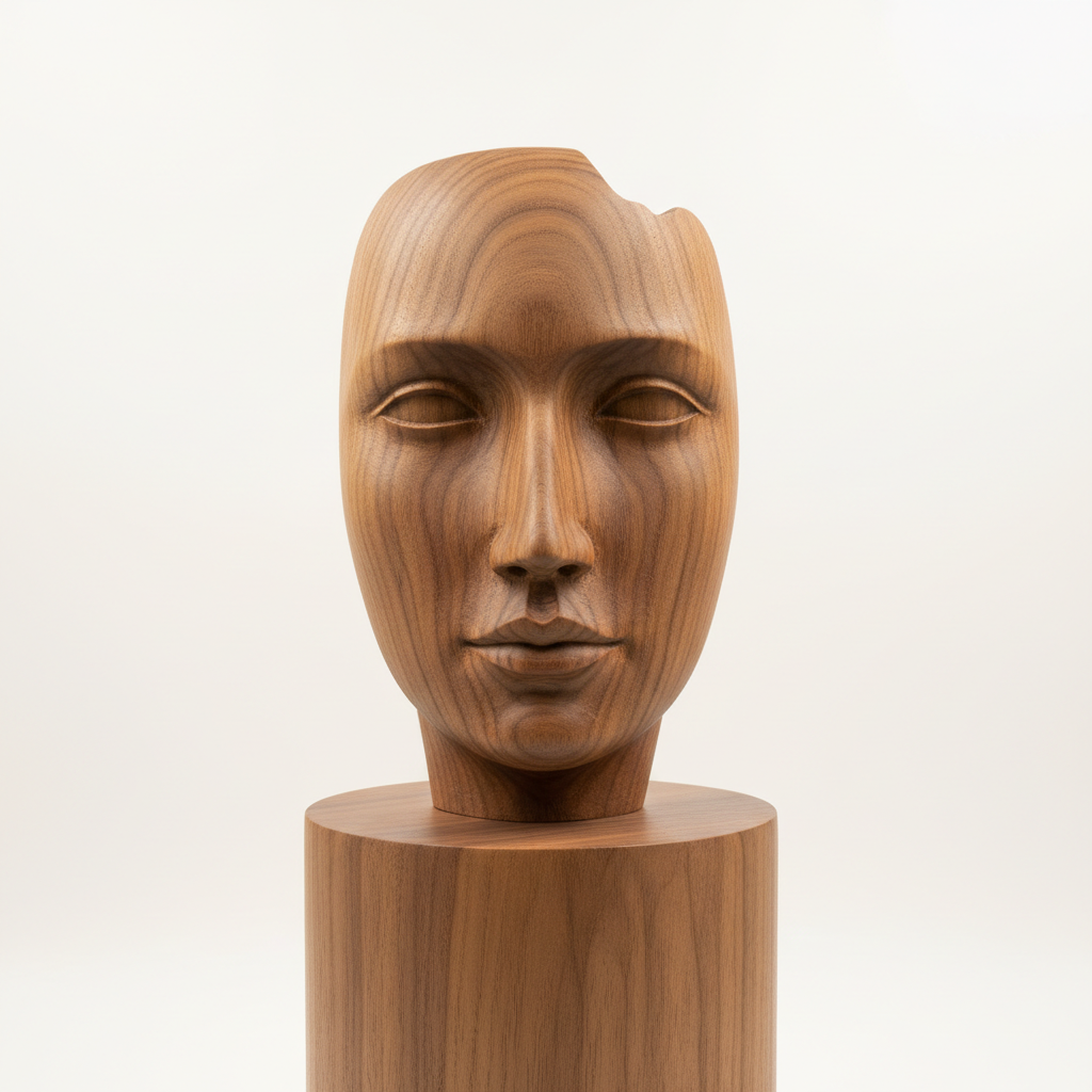 Wood Portrait Sculpture